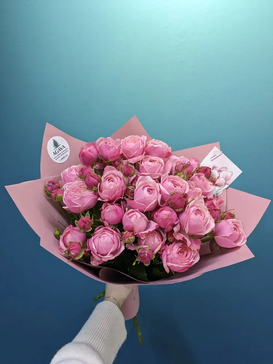Букет из 11 пионовидных роз Silva Pink